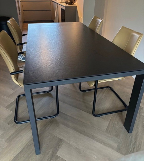 Sedie da pranzo Montel – Leather, Metal (photo 6 of 6)