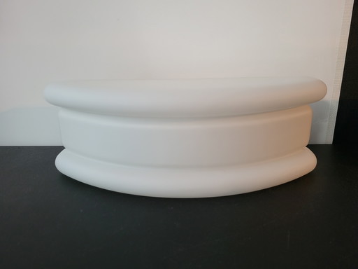 3 apliques de pared RAAK (baño) con pantalla de cristal opalino y estructura de acero inoxidable.