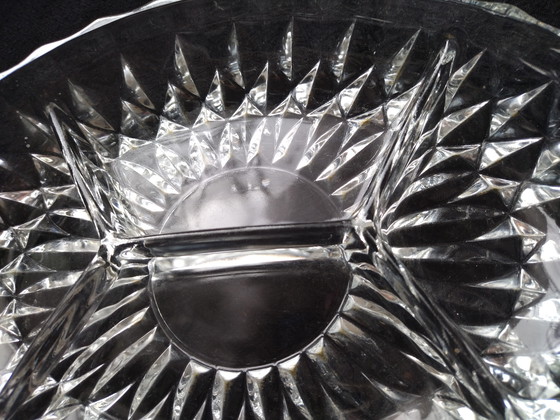 Image 1 of Compartmented crystal serving dish