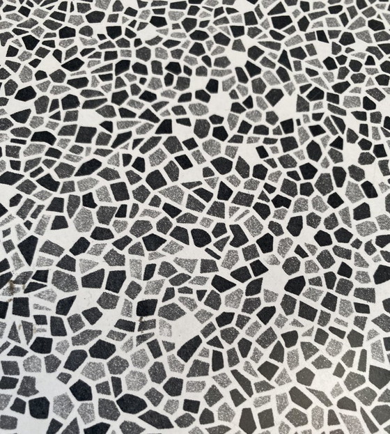 Image 1 of rectangular formica coffee tabel balck and white 1960s