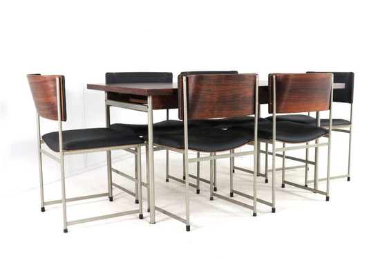Image 1 of Cees Braakman for Pastoe SM08 dining set table + 6 chairs