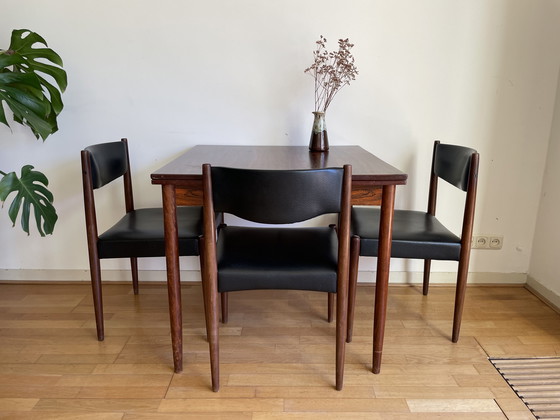 Image 1 of Vintage Jaren 60 Lübke Design eettafel met stoelen