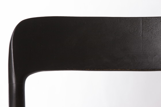 Image 1 of Niels Møller Model 75 Chair in Black Oak with Danish Cord, 1960s Mid-Century Modern Scandinavian Design