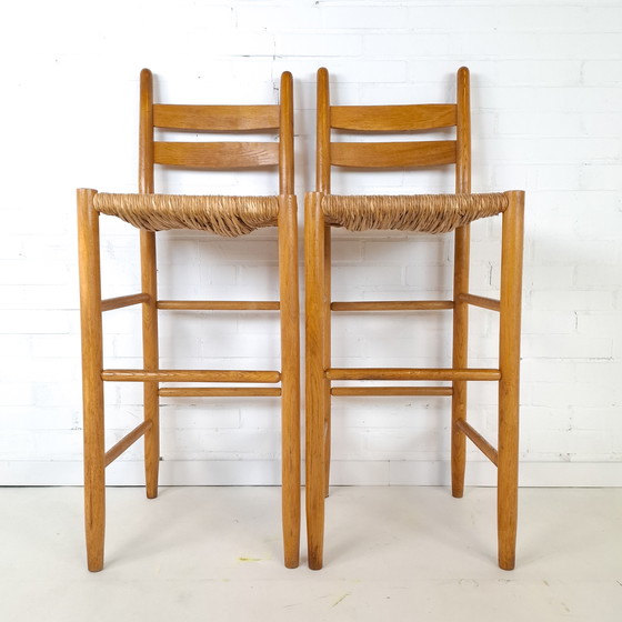 Image 1 of 2x Vintage bar stool mid-century modern 70s