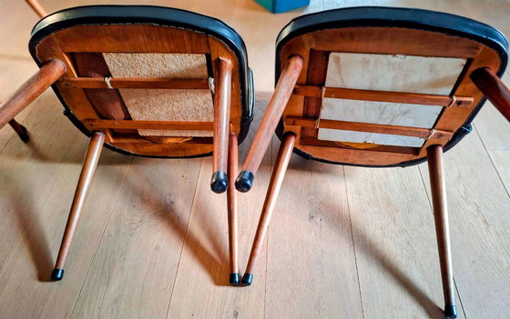 Image 1 of Set of 4 vintage dining room chairs from the 1950s