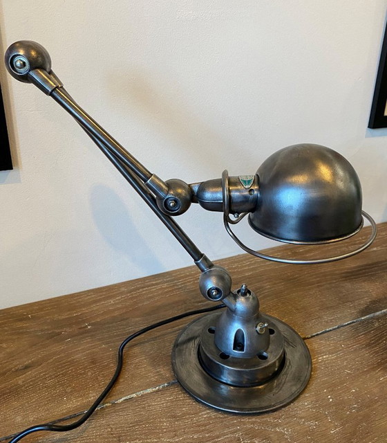 Image 1 of Jieldé 2-arm lamp, 40+25cm, industrial graphite, Jean Louis Domecq, 1950