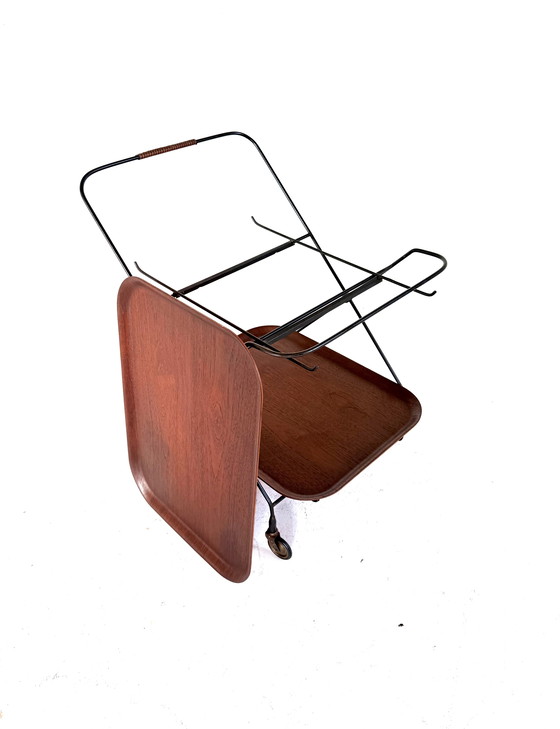 Image 1 of Vintage Teakhouten Trolley, Paul Nagel ‘60