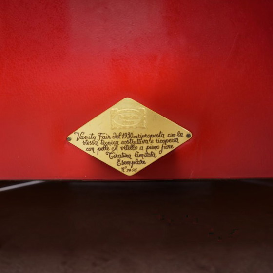Image 1 of Poltrona Frau Vanity Fair leren fauteuil van Renzo Frau, 1990