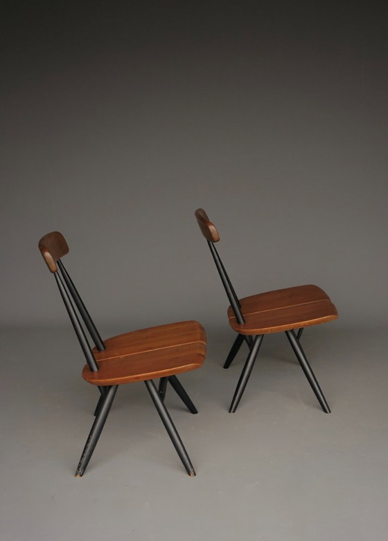 Image 1 of Sedie lounge Pirkka di Ilmari Tapiovaara per Laukaan Puu. Set di 2