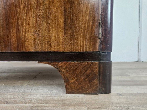 Image 1 of Art Decò sideboard in mahogany feather with marble top