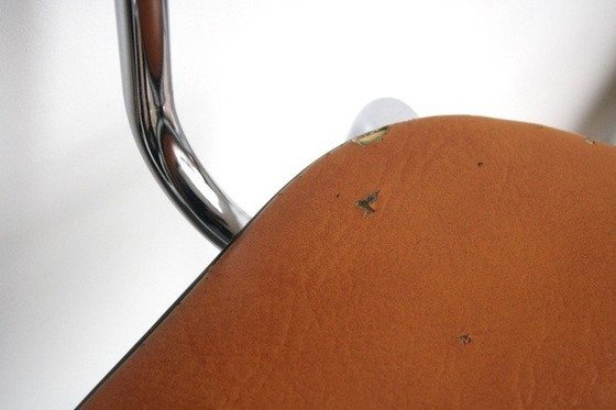 Image 1 of Vintage Nova chair in faux leather - 1970s, orange-brown