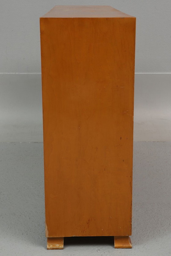 Image 1 of Librería escandinava baja con dos cajones y puerta lateral – Dinamarca 1960