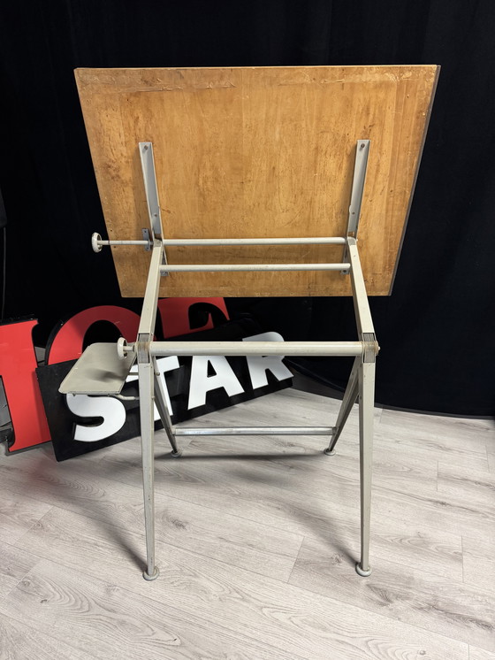 Image 1 of Industrial vintage Ahrend Circle Kramer retro Drafting Table
