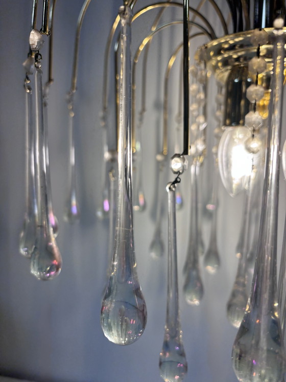 Hollywood Regency Teardrop Chandelier – Massive Belgium – Glass (photo 10 of 14)