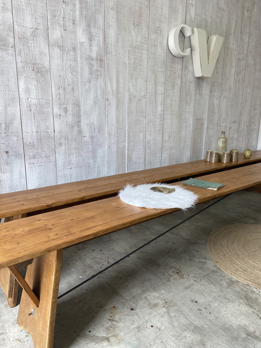 Pair of 3m30 farm benches