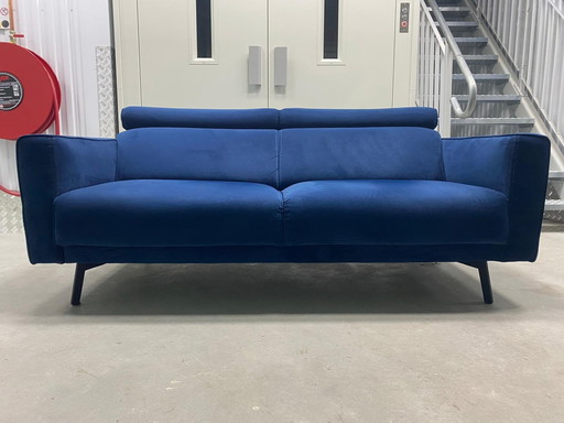 Canapé 2,5 places Henders & Hazel London - Velours bleu