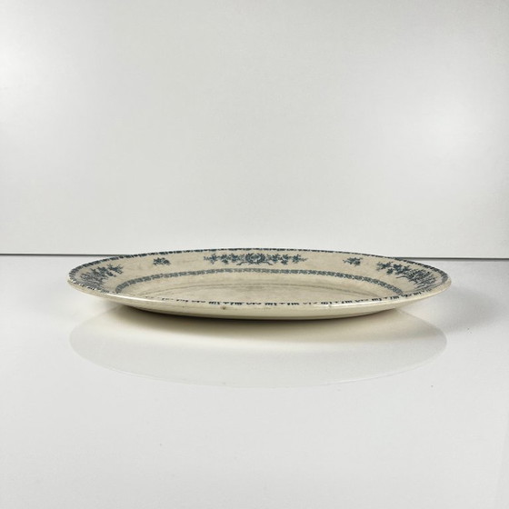 Image 1 of Ovaal gepatineerd schaaltje "Thermidor" Blauw/groen ijzer aarde, eind 19e eeuw