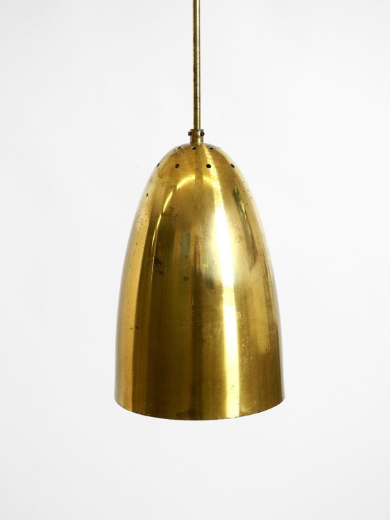 Image 1 of Beautiful height-adjustable original Mid Century Modern brass pendant lamp