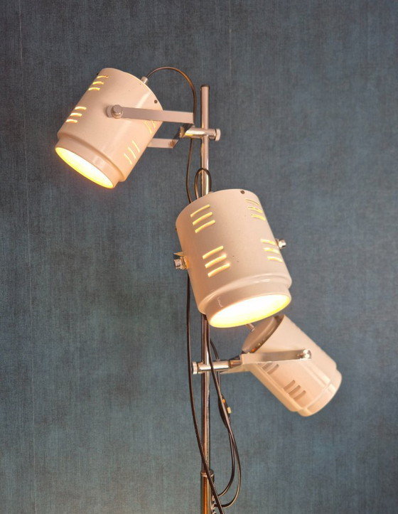 Image 1 of Lampada da terra vintage Herda - 3 faretti - anni '70 - Originale
