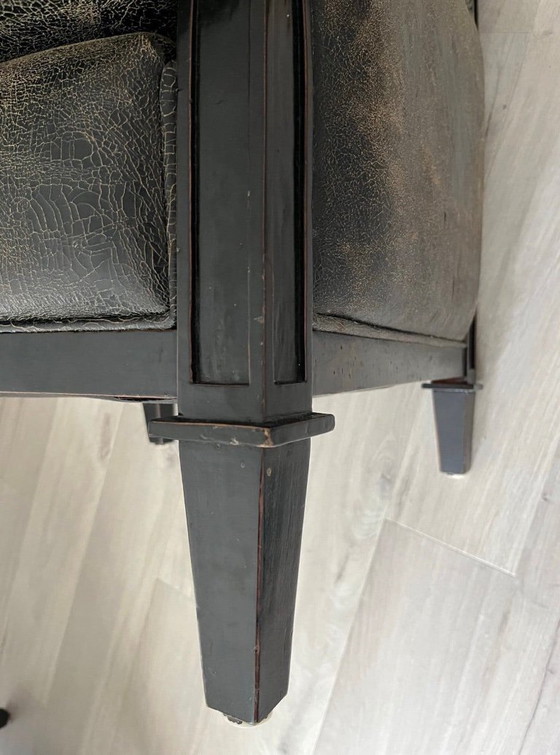 Lot de 2 Fauteuils Vintage en Cuir - Style Art Déco – Wood, Leather (photo 10 of 10)
