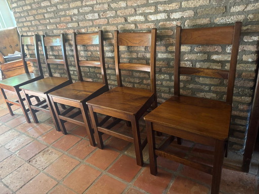 Set di 10 sedie da pranzo realizzate su commissione in stile francese, risalenti a circa 30 anni fa. – Anna Mes