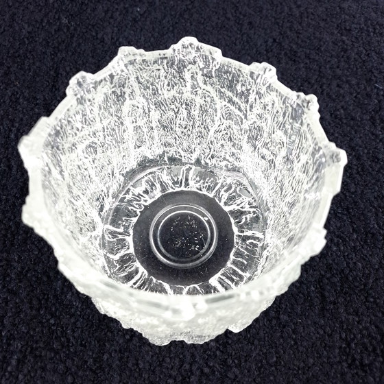 Image 1 of Vintage Pukeberg ice glass vase/ice bucket, mid-century 1970s