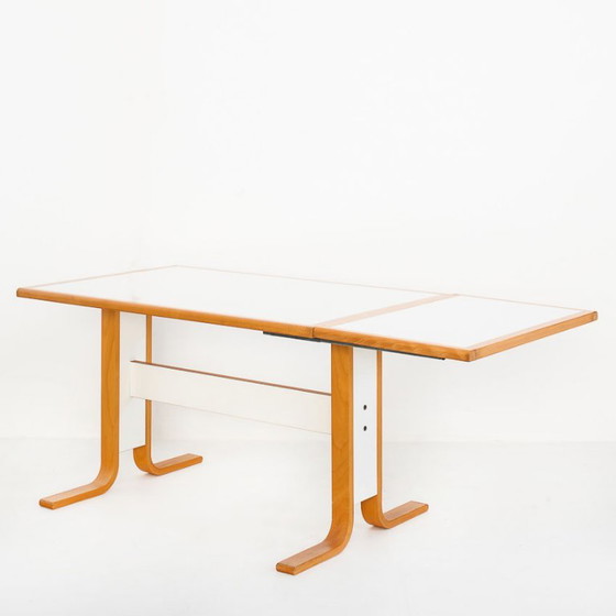 Vintage Scandinavian Beech Table With Extension. Sweden, 1980s. – Dining tables, Wood (photo 4 of 14)