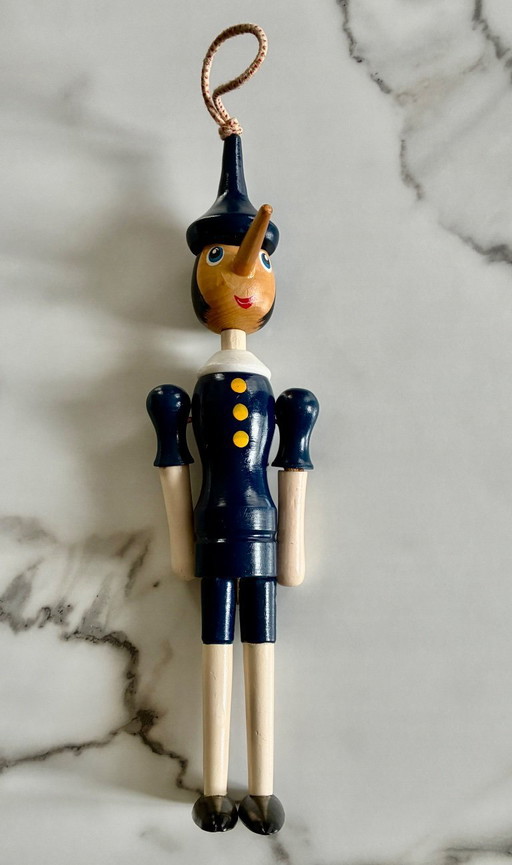 Pinocho de madera articulado de época