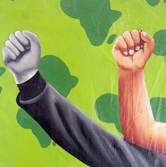 Image 1 of Billy Gubul'Art Hedendaagse Afrikaanse kunst - Acryl op stof