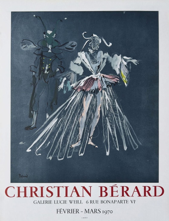 Image 1 of Christian BERARD Expo 70 - Galerie Lucie Weill originele poster 1970