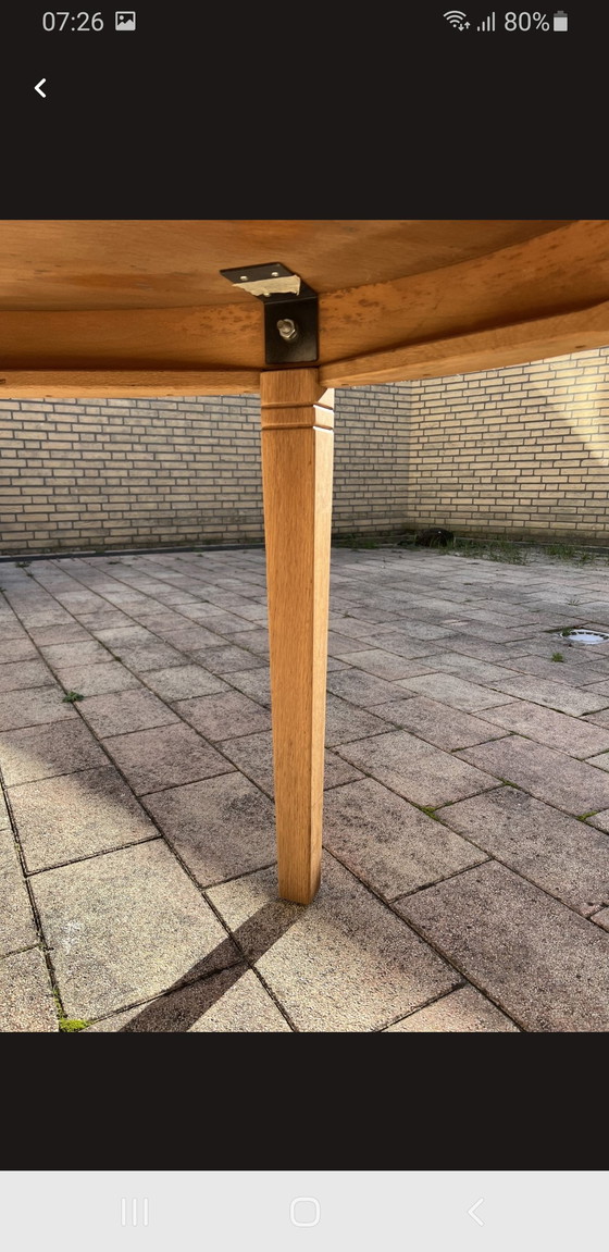 Image 1 of Table en chêne blanchi