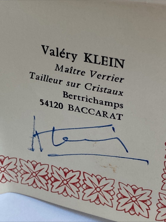 Image 1 of Grote BACCARAT handgeslepen kristallen koeler van VALERY KLEIN, nieuw in originele vintage doos