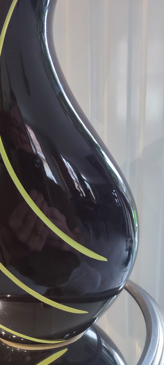 Image 1 of Skulpturale Keramikvase, modernistische Linienführung, Designerstück