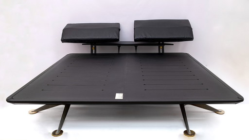 Paolo Piva Double Bed King-Size Brass and Steel "Adia" by B&B, 1980s