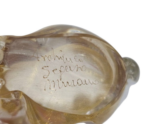Image 1 of Archimede Seguso Murano - Hoja de oro - Firmado - Italia - 1960s