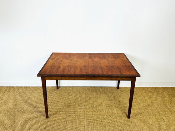 Image 1 of Skandinavischer Esstisch aus Palisanderholz mit Ausziehplatten, 1960