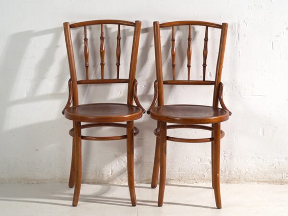 Sedie antiche in legno curvato stile Thonet – Europa Centrale, c. 1930 – Set di 4 #8 – Sedie da pranzo (photo 17 of 40)