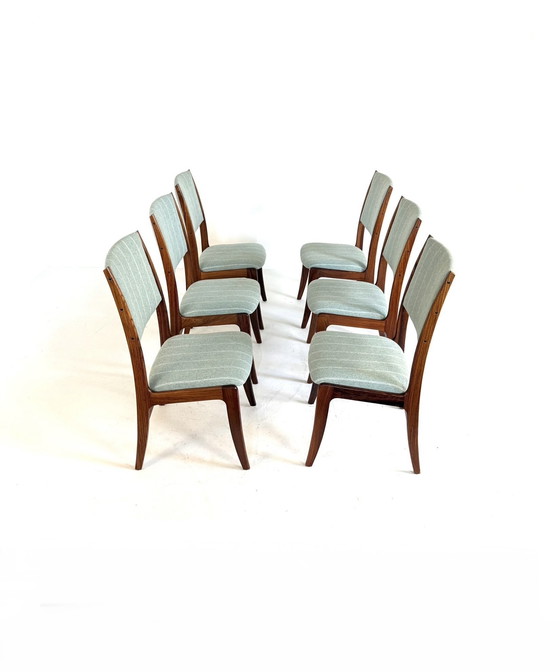 Image 1 of Lot de 6 chaises de salle à manger danoises vintage, Skovby Furniture Factory, années 70