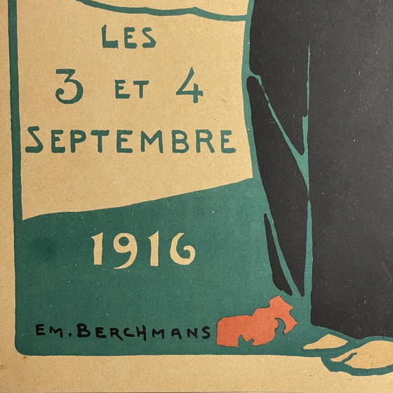 Jugendstil Kaufen Sie die Blume der diskreten Hilfe Lithographie Poster von Émile Berchmans für La Meuse, (photo 8 of 12)