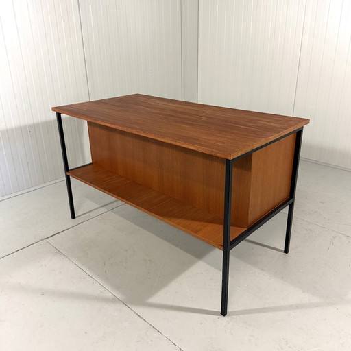 Günter Renkel Desk of Teak and Black Steel 1960's