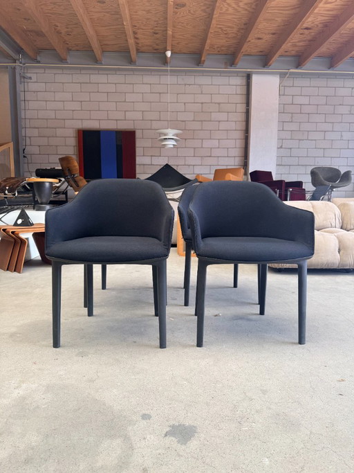 Silla Vitra Softshell negra (Stock: 4) – eetkamerstoelen, Plastic, Textile (photo 2 of 12)