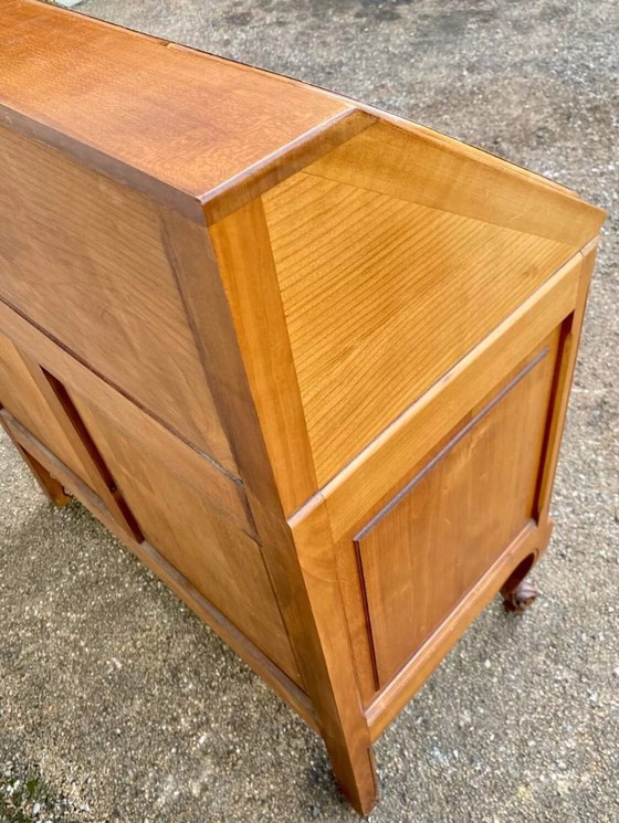 Image 1 of Scrivania/scrivania in stile Luigi XV con parte anteriore inclinata e piano arrotondato