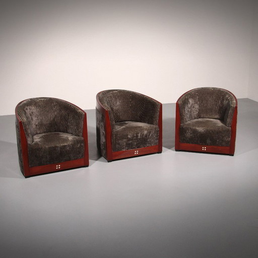 Art-Deco-Sessel, Entwurf von Frits Schuitema, mit Tisch, 1980