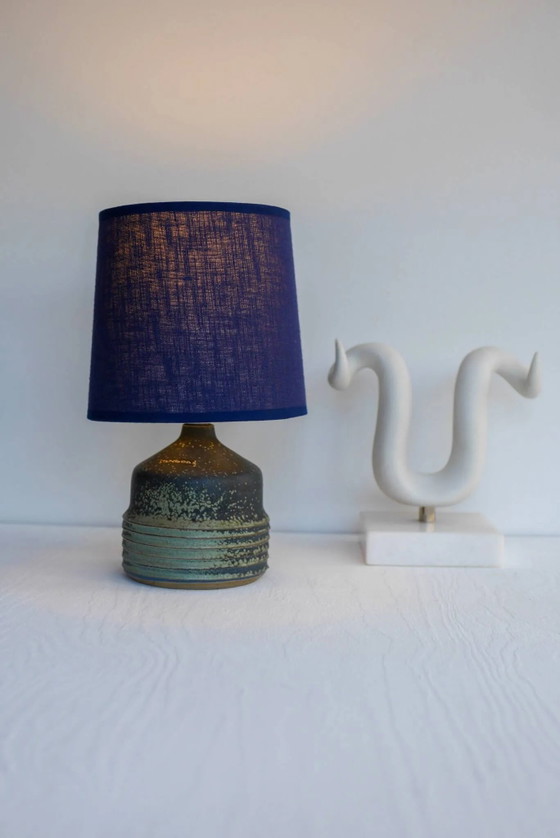 Image 1 of Mid-century modern pottery table lamp made by Rolf Palm, Sweden