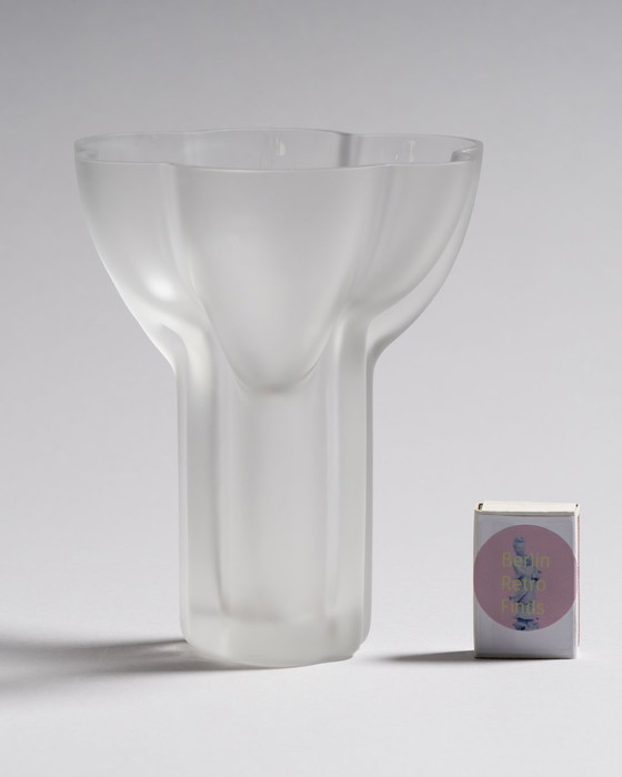 Image 1 of Rare Tapio Wirkkala Rosenthal Sculptural Design Satin Glass Vase Model 470