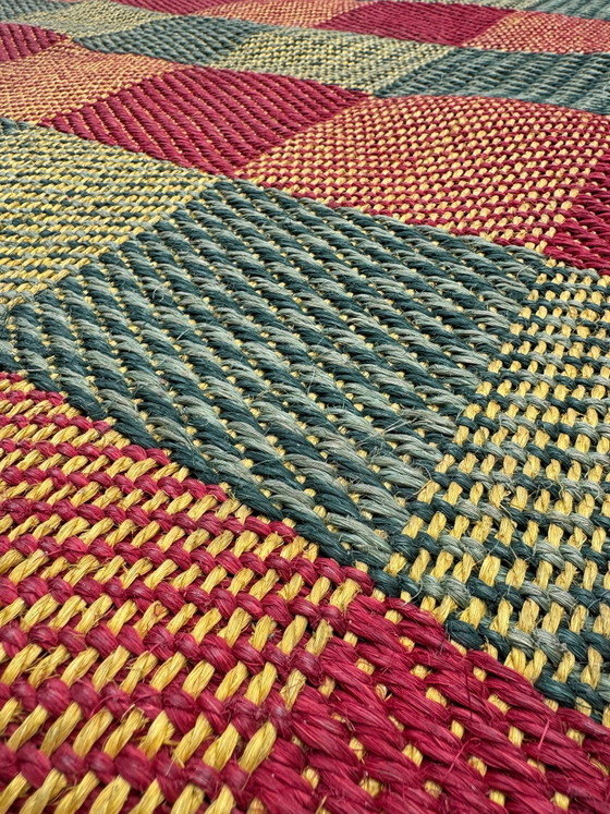 Grande Tappeto Kilim Scandinavo in Juta anni '60, Tappeti, Tessile, Multicolore (foto 2 di 15)