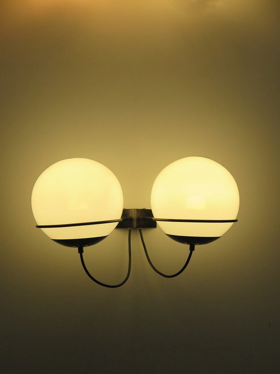 Wall light in metal and glass by Candle, Italy, 1960s, White (photo 15 of 15)