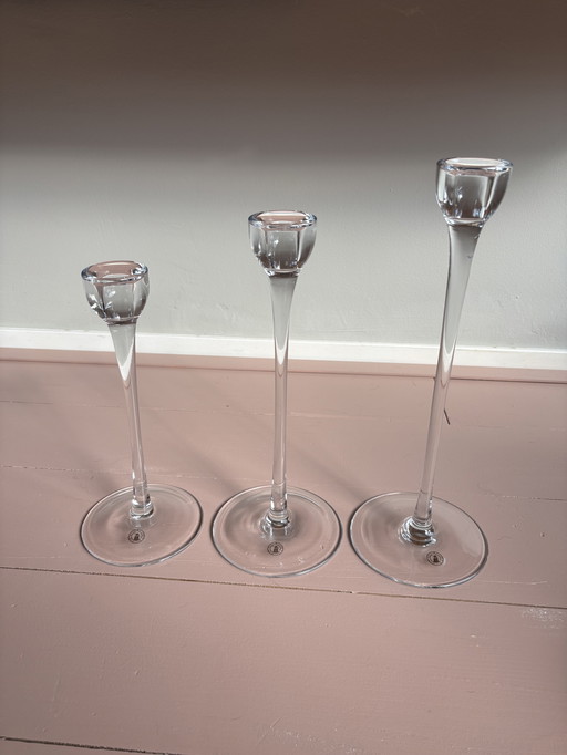 Lot de 3 chandeliers en verre, IKEA Blomster
