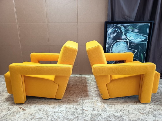 Image 1 of CASSINA 2x Poltrona 637 Utrecht 2024 (NUOVO, mai usato) in lana gialla KVDRAT € 6.600