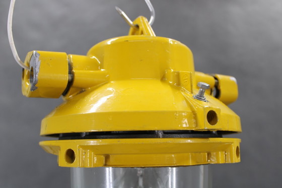 Image 1 of Lampada industriale in vetro degli anni '70, Cecoslovacchia